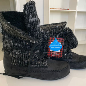 Muk Luks Women's Lilly Lace Up Boots - Black - 10